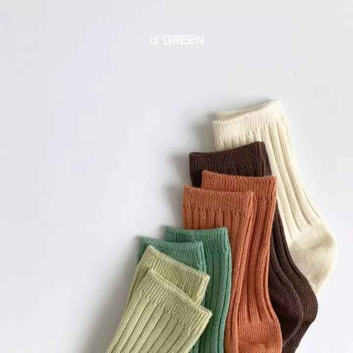 Digreen - Korean Children Fashion - #littlefashionista - Pistachio Socks [set of 5] - 12