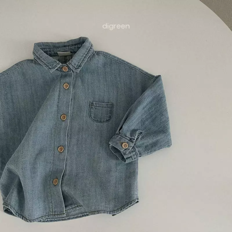 Digreen - Korean Children Fashion - #littlefashionista - Denim Shirt - 9
