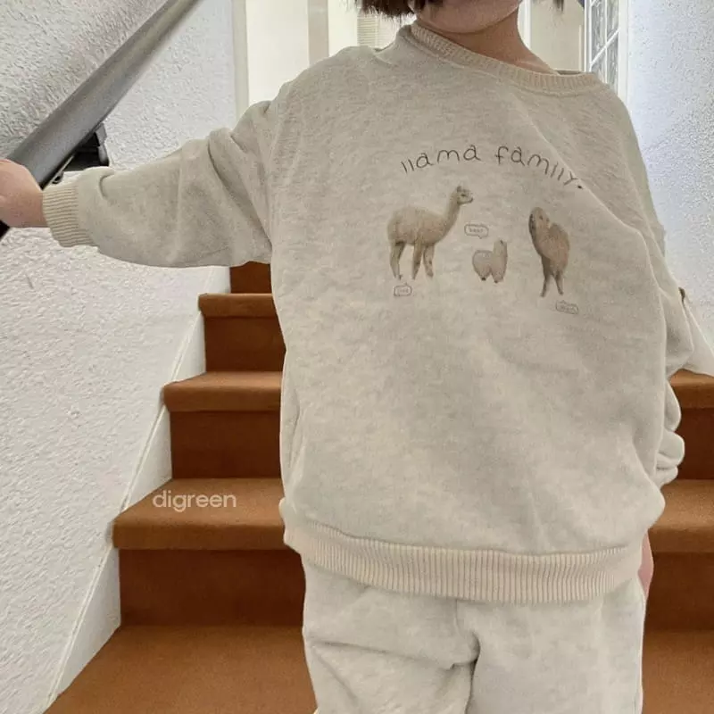 Digreen - Korean Children Fashion - #littlefashionista - Lama Sweatshirt - 8