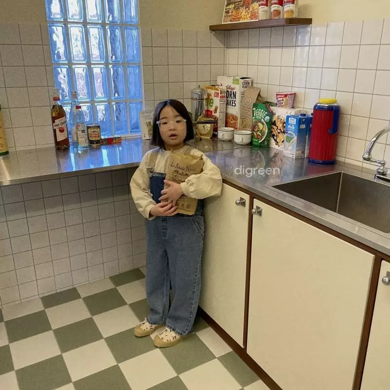 Digreen - Korean Children Fashion - #Kfashion4kids - Denim Dungarees - 4