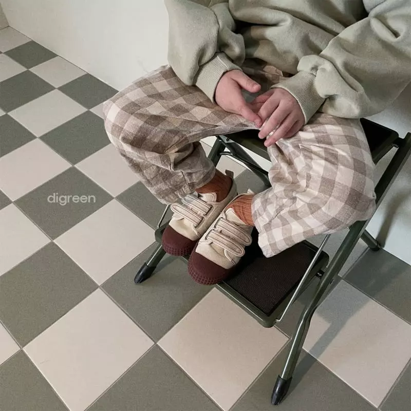 Digreen - Korean Children Fashion - #littlefashionista - Check Pintuck Pants - 8