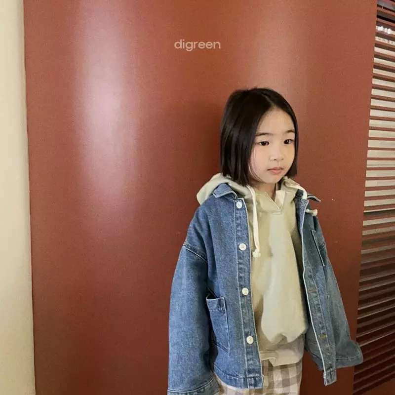 Digreen - Korean Children Fashion - #littlefashionista - Smecagi Denim Jacket - 5