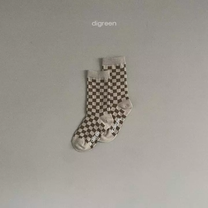 Digreen - Korean Children Fashion - #magicofchildhood - Checker Board Socks [set of 3] - 8