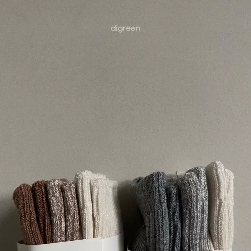 Digreen - Korean Children Fashion - #minifashionista - Ever Beige Socks [set of 3] - 12