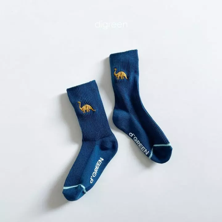 Digreen - Korean Children Fashion - #minifashionista - Dino Socks [set of 3] - 5