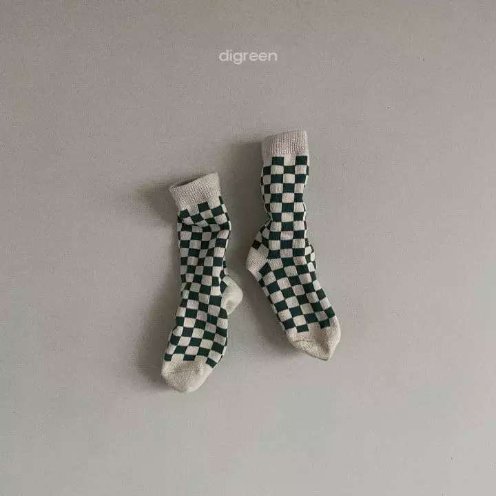 Digreen - Korean Children Fashion - #prettylittlegirls - Checker Board Socks [set of 3] - 10