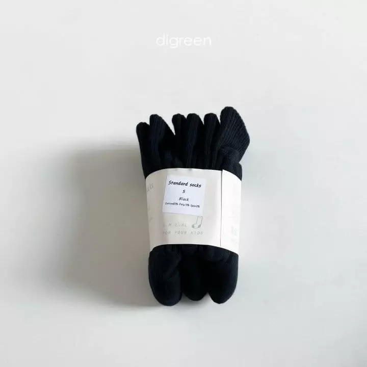 Digreen - Korean Children Fashion - #prettylittlegirls - Stamdard Socks [set of 3] - 7