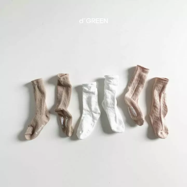 Digreen - Korean Children Fashion - #minifashionista - Floral Socks [set of 3] - 4
