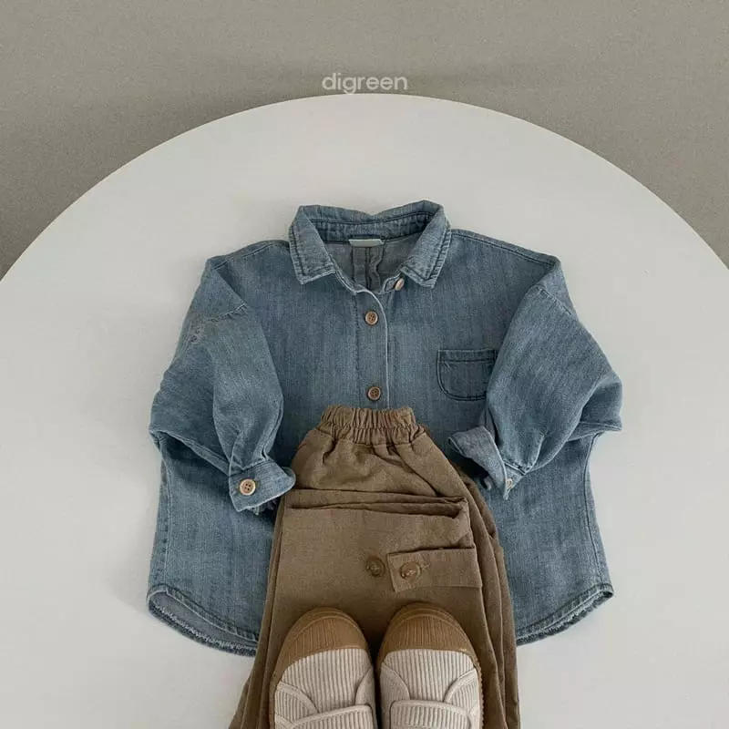 Digreen - Korean Children Fashion - #prettylittlegirls - Denim Shirt - 12