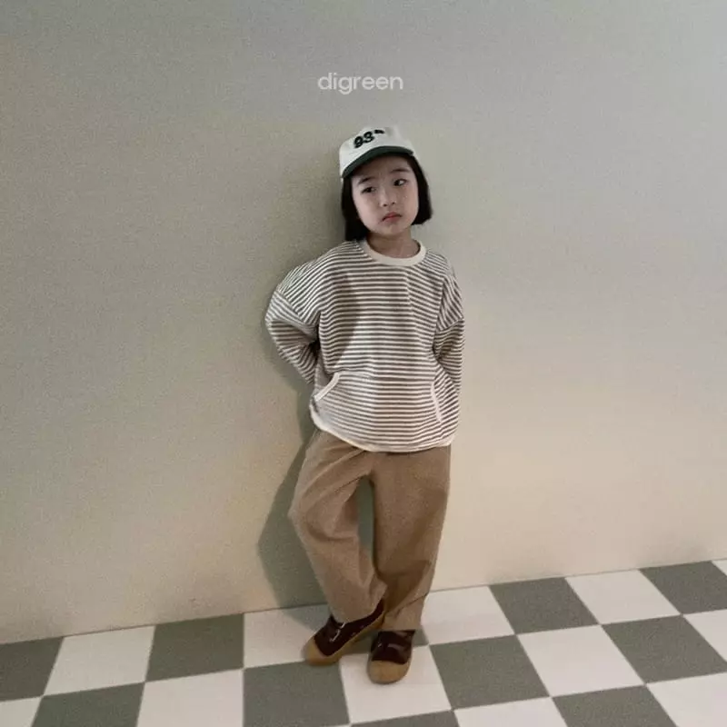 Digreen - Korean Children Fashion - #minifashionista - Stripes Piping Sweatshirt - 4
