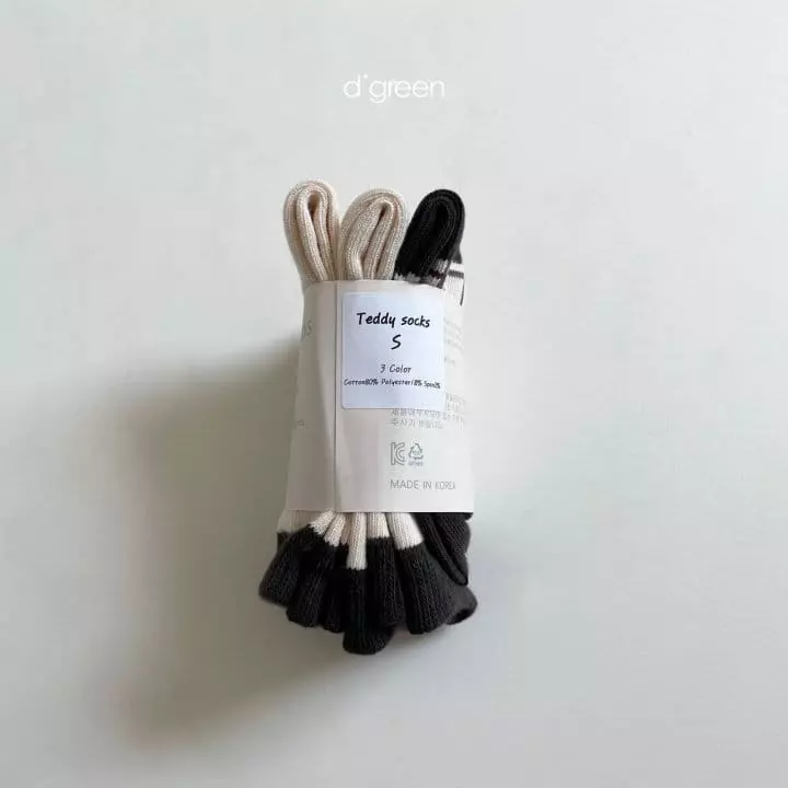 Digreen - Korean Children Fashion - #stylishchildhood - Teddu Series Socks [set of 3] - 12