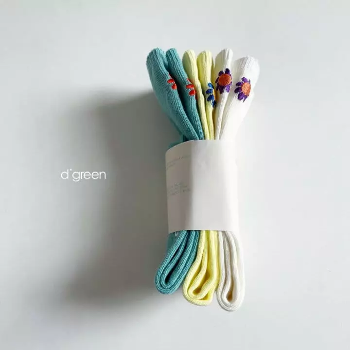 Digreen - Korean Children Fashion - #stylishchildhood - Garden Socks [set of 3] - 11