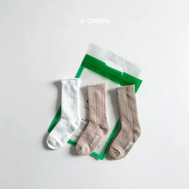 Digreen - Korean Children Fashion - #stylishchildhood - Floral Socks [set of 3] - 7