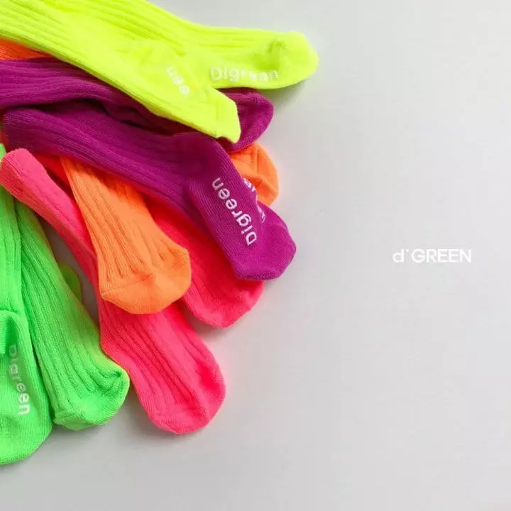 Digreen - Korean Children Fashion - #stylishchildhood - Neon Socks [set of 5] - 3