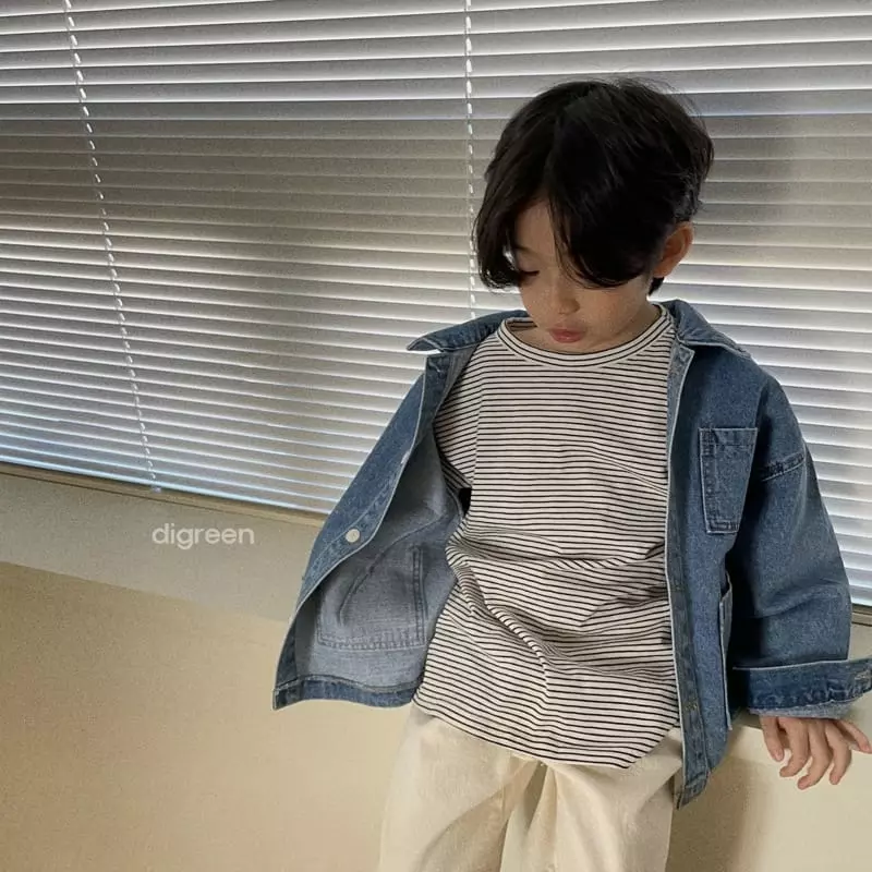 Digreen - Korean Children Fashion - #stylishchildhood - Smecagi Denim Jacket - 11