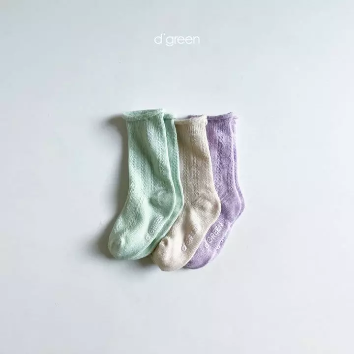 Digreen - Korean Children Fashion - #todddlerfashion - Lumi Socks [set of 3] - 6