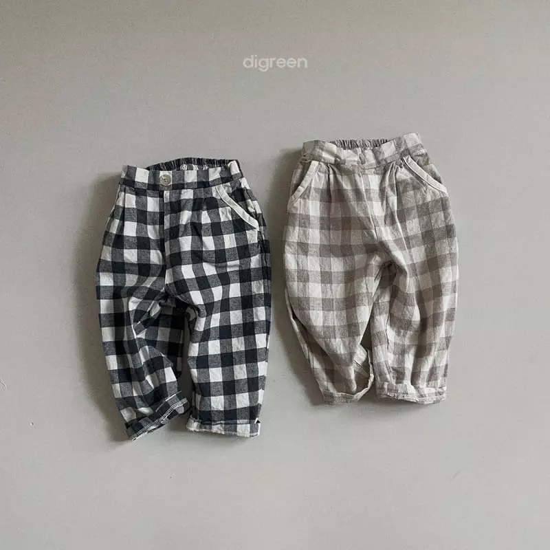 Digreen - Korean Children Fashion - #todddlerfashion - Check Pintuck Pants - 12