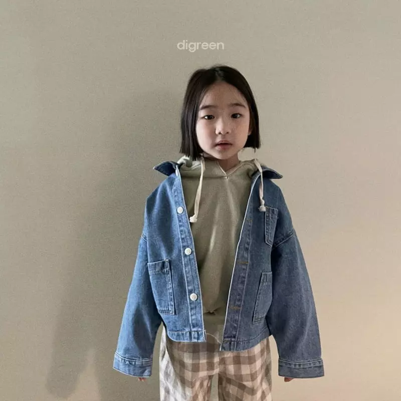 Digreen - Korean Children Fashion - #toddlerclothing - Smecagi Denim Jacket - 10