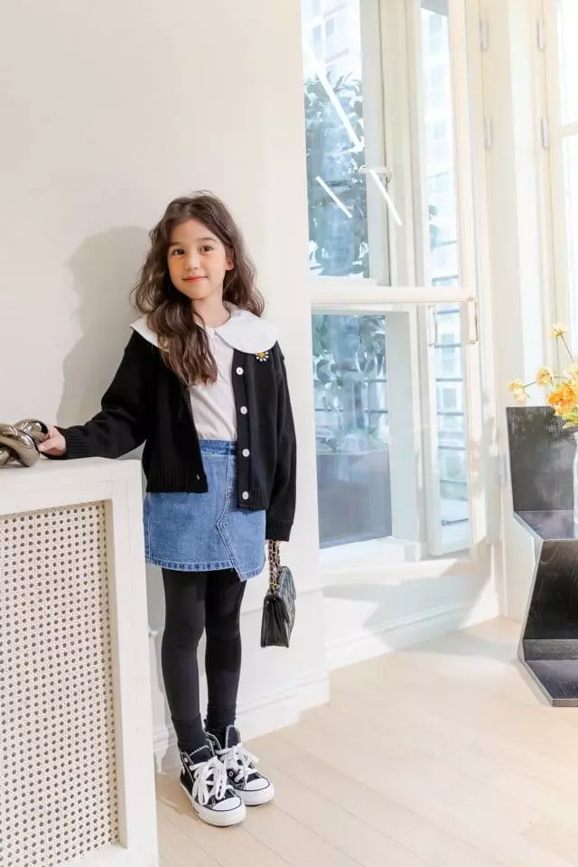 Dore Dore - Korean Children Fashion - #Kfashion4kids - Roy Denim Skirt Leggings - 12