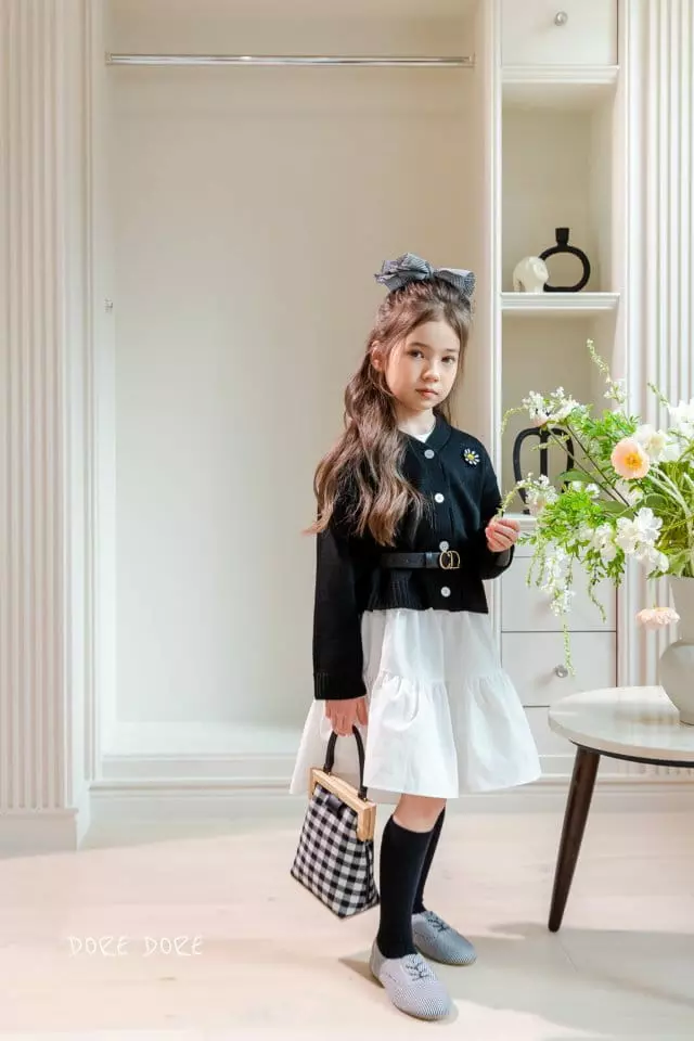 Dore Dore - Korean Children Fashion - #Kfashion4kids - Flower Wapean Knit Cardigan - 9