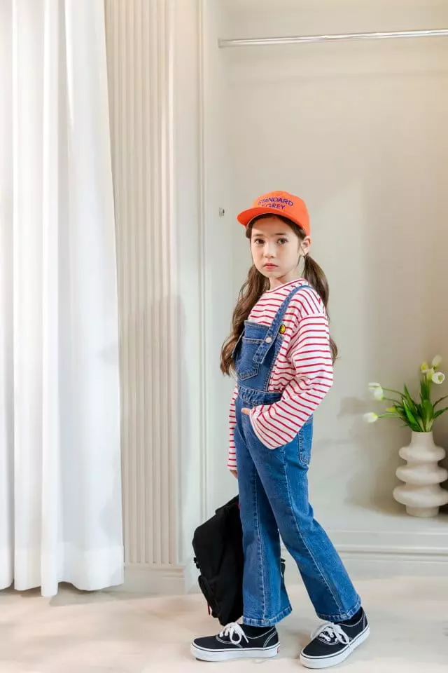 Dore Dore - Korean Children Fashion - #childofig - Falling Dungarees Jeans - 7