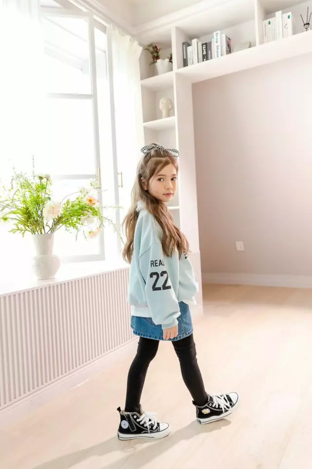 Dore Dore - Korean Children Fashion - #stylishchildhood - Roy Denim Skirt Leggings - 4