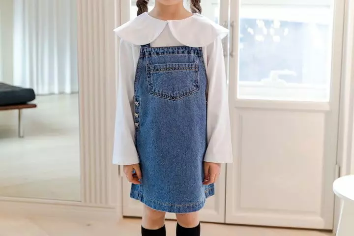 Dore Dore - Korean Children Fashion - #designkidswear - Two Ways Denim One-piece - 10