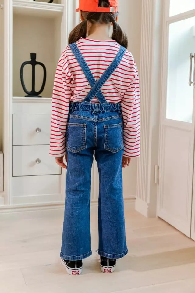 Dore Dore - Korean Children Fashion - #designkidswear - Falling Dungarees Jeans - 9