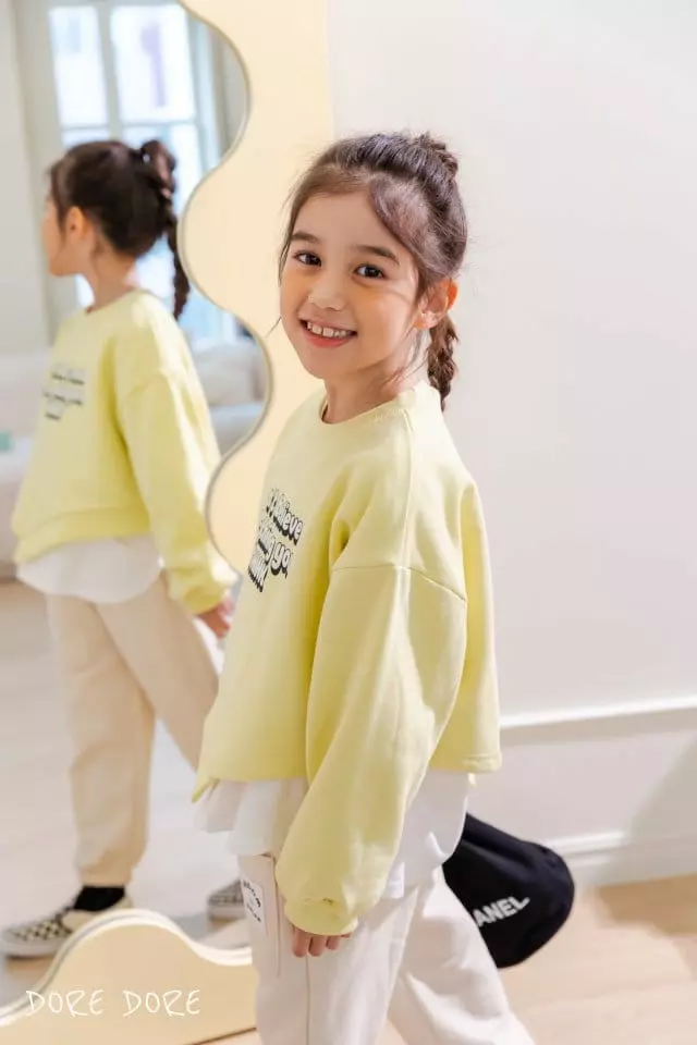 Dore Dore - Korean Children Fashion - #designkidswear - Unbalance Crop Sweatshirt - 2