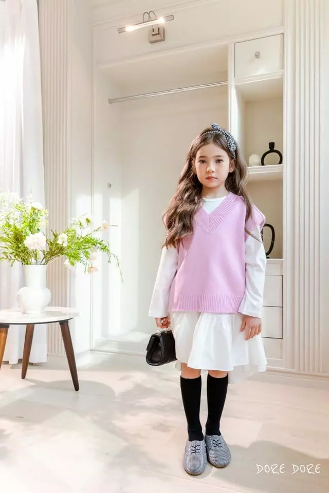 Dore Dore - Korean Children Fashion - #designkidswear - Spring Spring Knit Vest - 2