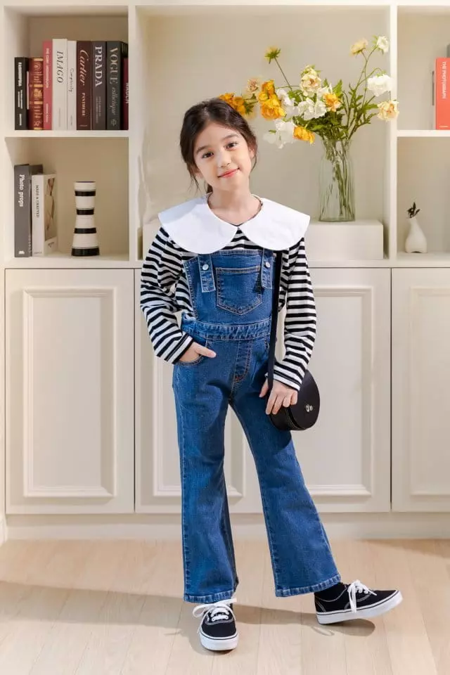 Dore Dore - Korean Children Fashion - #discoveringself - Falling Dungarees Jeans - 10