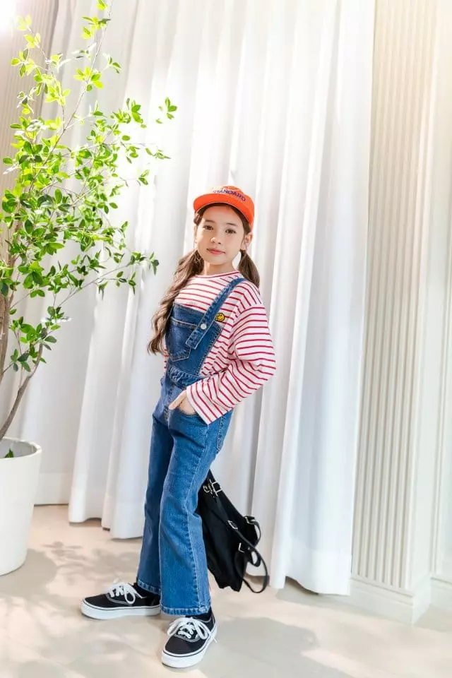 Dore Dore - Korean Children Fashion - #discoveringself - V Wapean Stripes Tee - 5