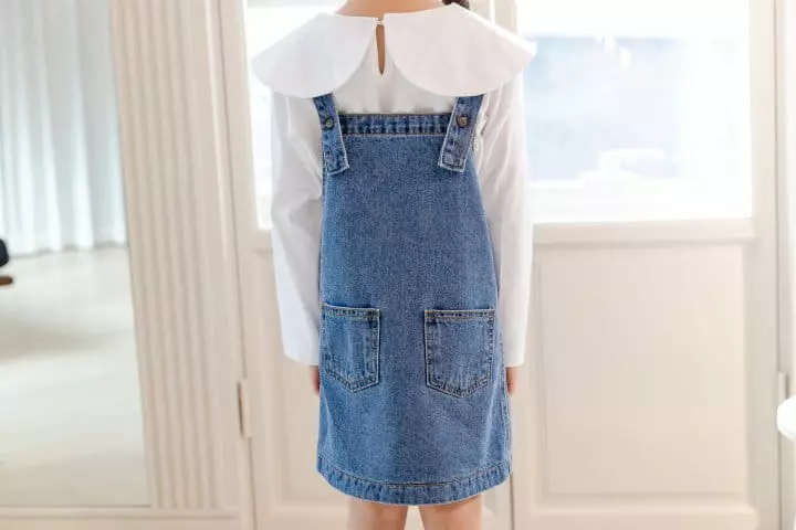 Dore Dore - Korean Children Fashion - #fashionkids - Two Ways Denim One-piece - 12