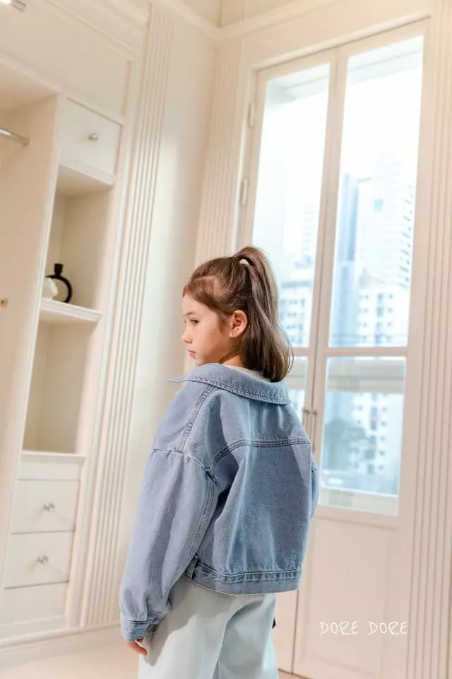 Dore Dore - Korean Children Fashion - #fashionkids - Double Pocket Denim Jacket - 2