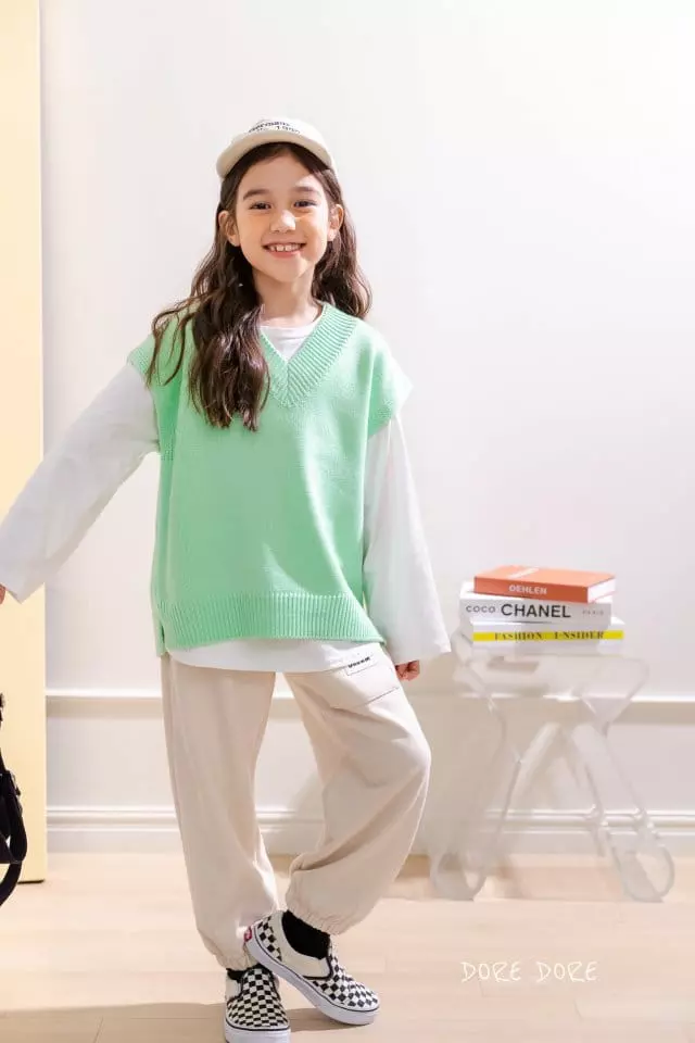 Dore Dore - Korean Children Fashion - #kidsstore - Spring Spring Knit Vest - 6