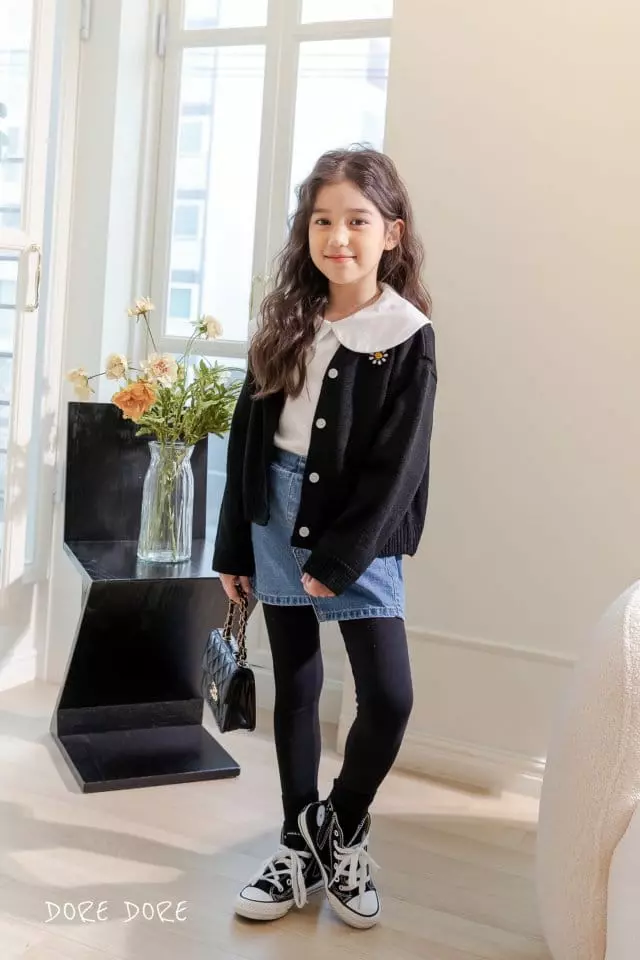 Dore Dore - Korean Children Fashion - #kidzfashiontrend - Flower Wapean Knit Cardigan - 8