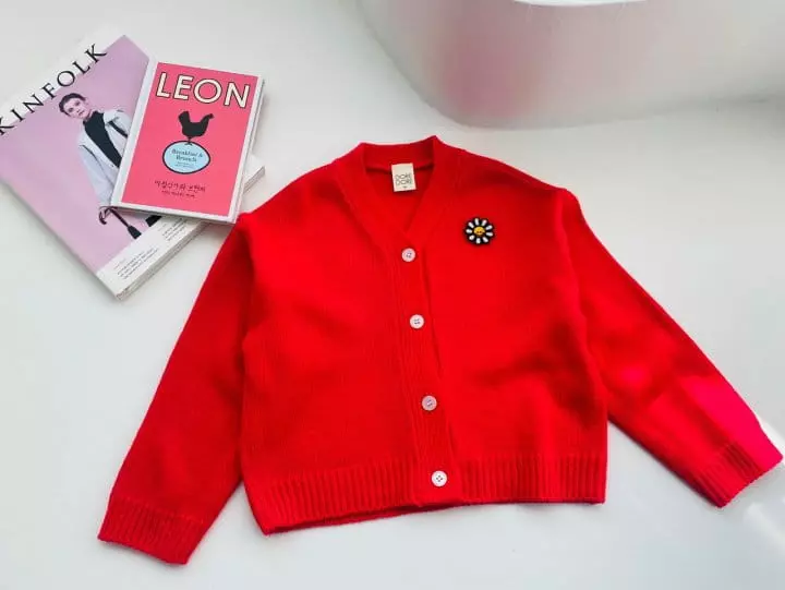 Dore Dore - Korean Children Fashion - #magicofchildhood - Flower Wapean Knit Cardigan - 11