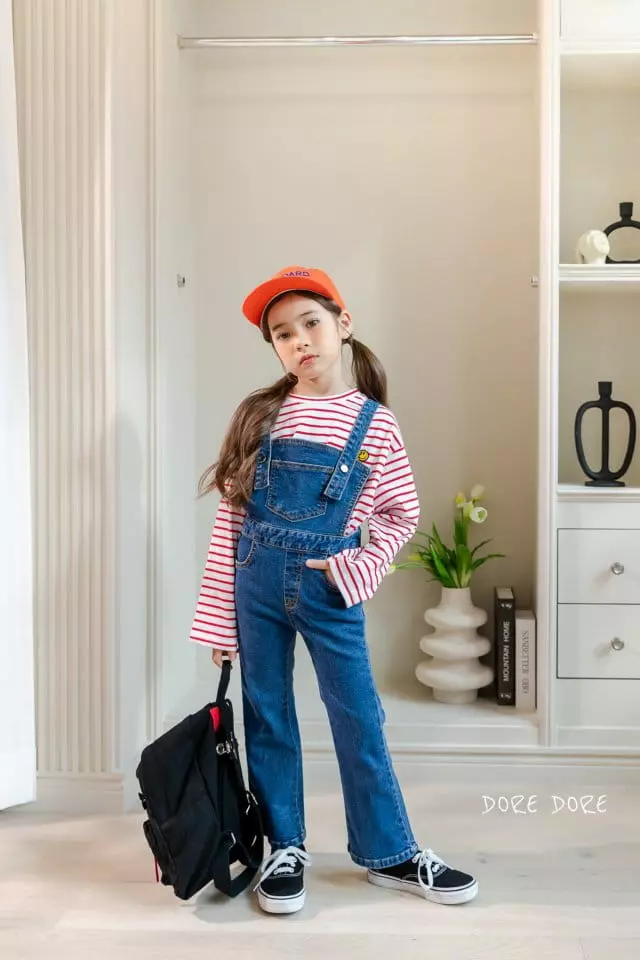 Dore Dore - Korean Children Fashion - #minifashionista - Falling Dungarees Jeans - 2