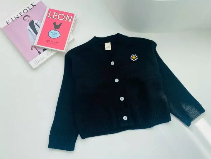Dore Dore - Korean Children Fashion - #minifashionista - Flower Wapean Knit Cardigan - 12