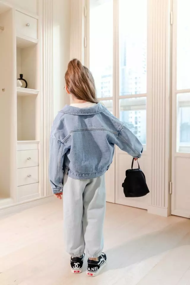 Dore Dore - Korean Children Fashion - #minifashionista - Double Pocket Denim Jacket - 9