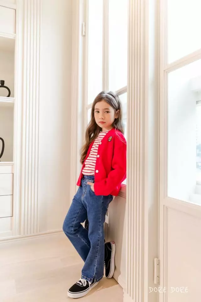 Dore Dore - Korean Children Fashion - #prettylittlegirls - Both Slit Bootscut Pants - 2