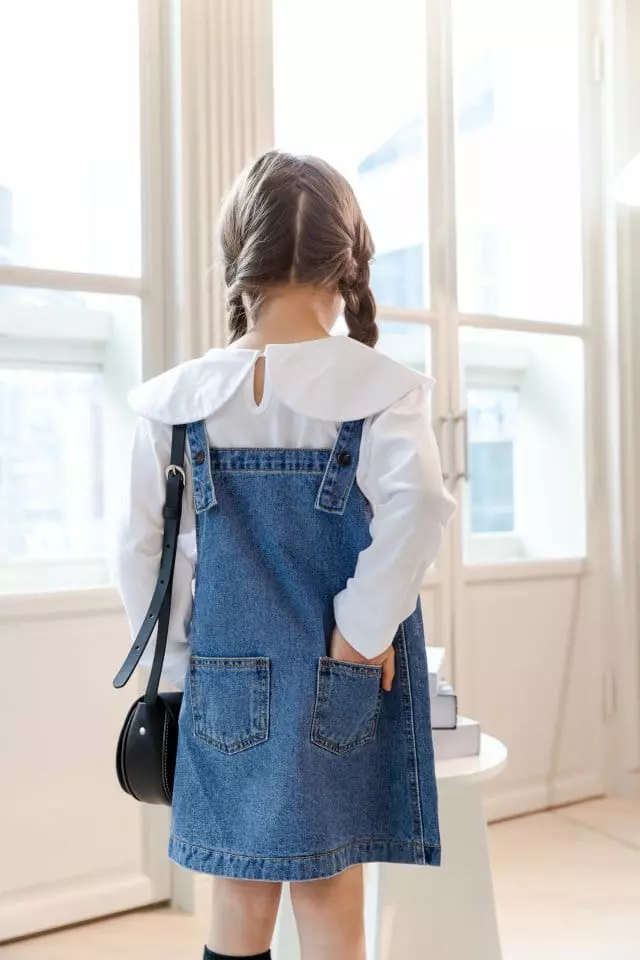 Dore Dore - Korean Children Fashion - #todddlerfashion - Two Ways Denim One-piece - 5