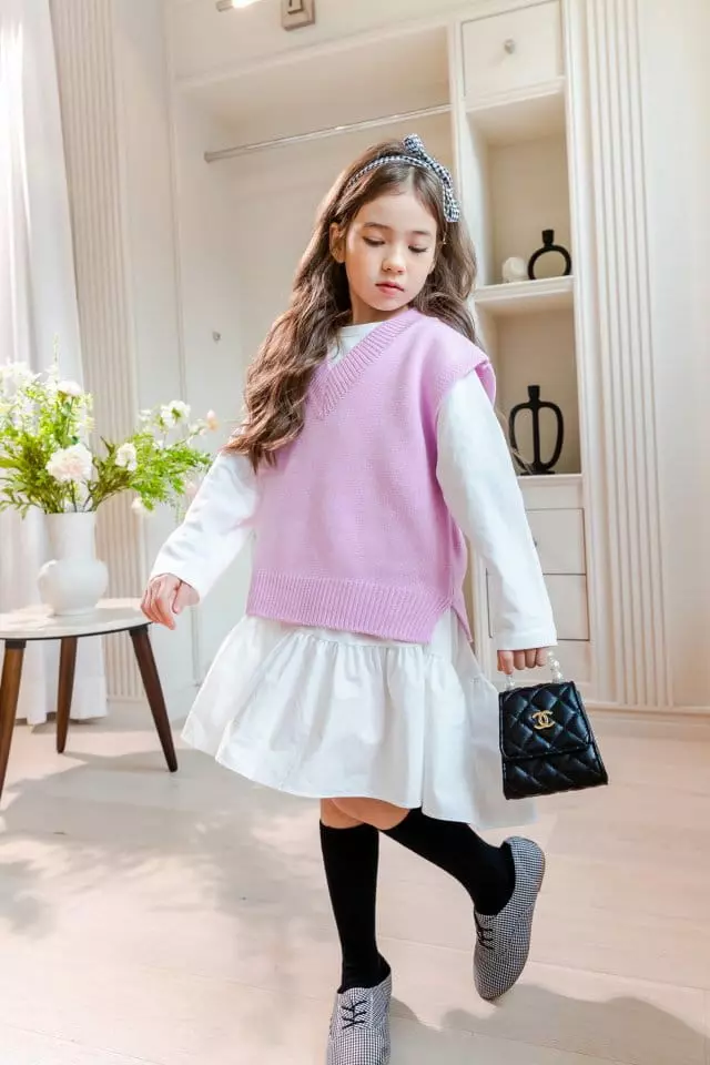 Dore Dore - Korean Children Fashion - #todddlerfashion - Unbalance Can Can  One-piece - 12