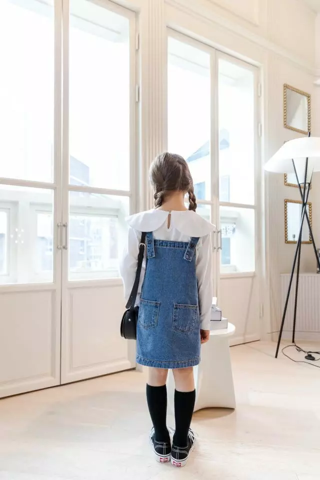 Dore Dore - Korean Children Fashion - #toddlerclothing - Two Ways Denim One-piece - 6