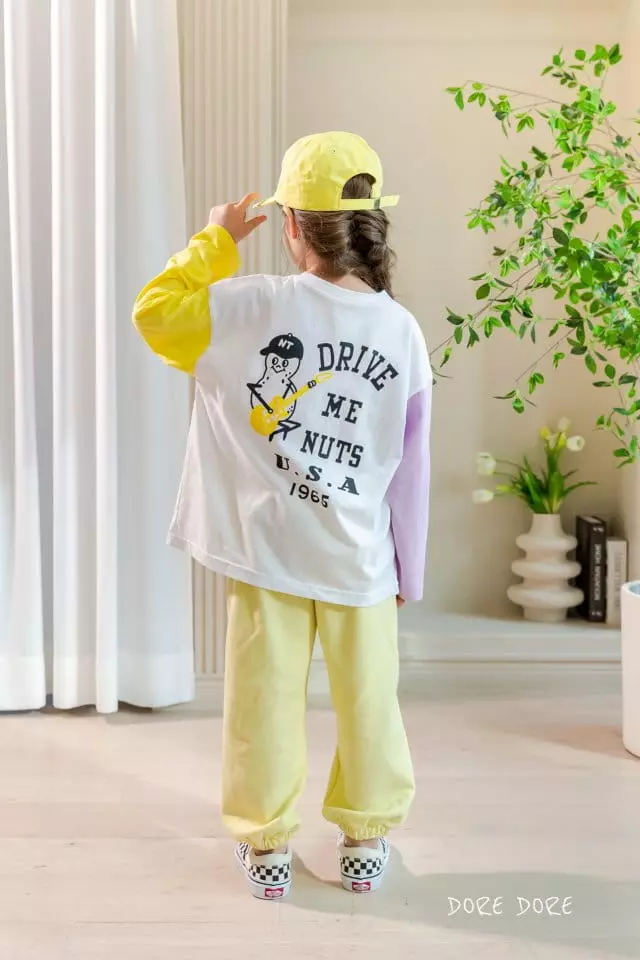 Dore Dore - Korean Children Fashion - #toddlerclothing - Peanuts Color Tee