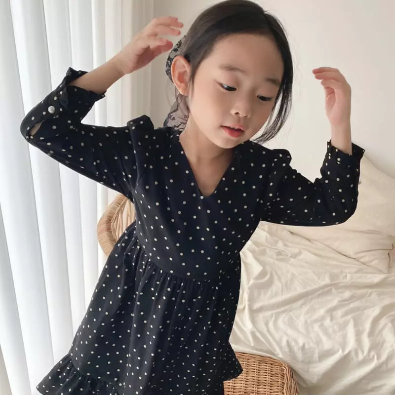 Eugenie Candies - Korean Children Fashion - #littlefashionista - Dot Lene One-piece - 3