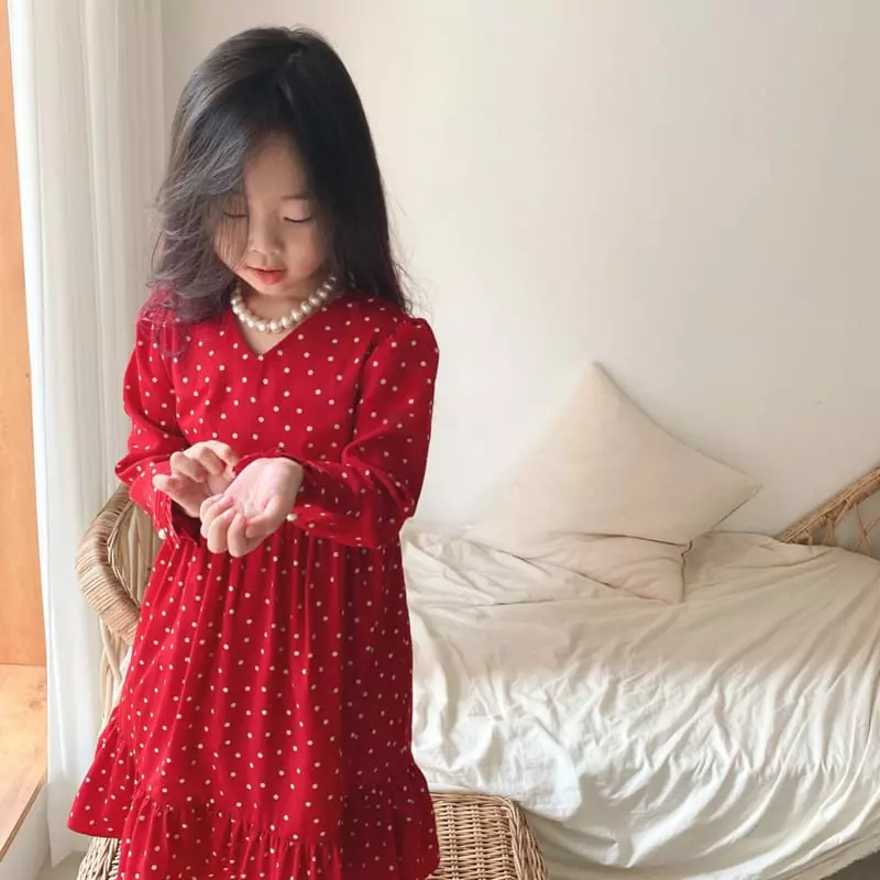 Eugenie Candies - Korean Children Fashion - #littlefashionista - Dot Lene One-piece - 4