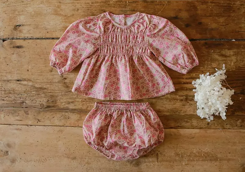 Flo - Korean Baby Fashion - #babyootd - Ariell Bebe Top Bottom Set - 9