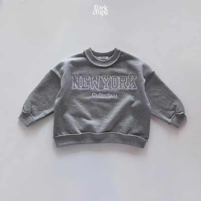 Fork Chips - Korean Children Fashion - #Kfashion4kids - New York Embroidery Sweatshirt - 3