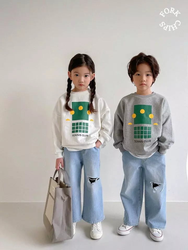 Fork Chips - Korean Children Fashion - #childofig - Tennis Club Sweatshirt - 9